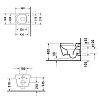 Duravit ME by Starck Унитаз 37x48см., подвесной, безободковый, с сиденьем микролифт, цвет: белый глянцевый
