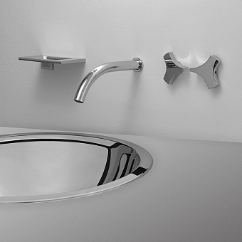 CEA Design Раковина 42.5см, встраиваемая сверху, без отверстий, цвет: полированная сталь