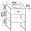 Burgbad Coco Комплект напольной мебели 60x50x87 см, цвет: белый