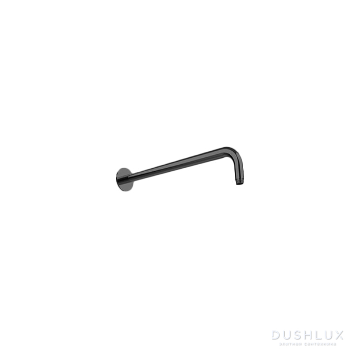 Фото Almar Arms Кронштейн для верхнего душа 42см., настенный, с круглым отражателем, цвет: черный металл брашированный PVD