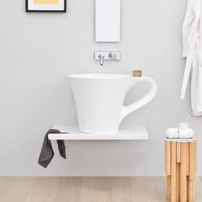 Фото Artceram CUP Раковина 70х50х42.5 см, без отв., без слив-перелива, цвет: белый