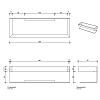 Decor Walther Brick Полка для душа 30x9.5x8см., подвесная, цвет: черный матовый