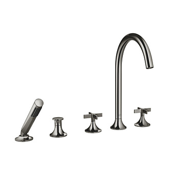 Dornbracht Vaia Смеситель для ванны, на 5 отв., с ручным душем, цвет: Dark Chrome