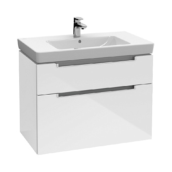 Villeroy&Boch Subway 2.0, Тумба подвесная под раковину, 1 x коробка с аксессуарами 2, 2 выдвижных отделения, 98.7x59x44.9см.,