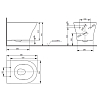 TOTO MH Унитаз 39.4x53x33.9см., подвесной, безободковый, Tornado Flush, CeFiONtect, цвет: белый
