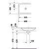 Duravit DuraStyle Раковина 60x43см., без отв., встраивания сверху, без перелива, цвет: белый