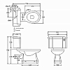 Burlington Classic Унитаз-моноблок 41.3x34.5см, с кнопкой, бачок 51см, цвет: белый