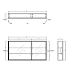 Cielo Simple Box Зеркало 110x45x12 см, цвет: матовый черный