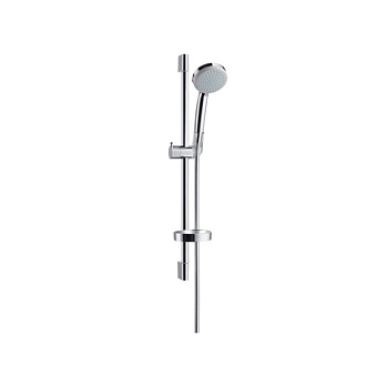 Hansgrohe Croma 100 Душевой набор Vario ручной душ 4jet, штанга для душа 65см, шланг для душа, мыльница, цвет: хром