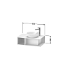 Duravit D-Neo Тумбочка подвесная компакт 80x48x26 см, раковина, 1 открытое отделение на левой стороне, цвет: Black Oak