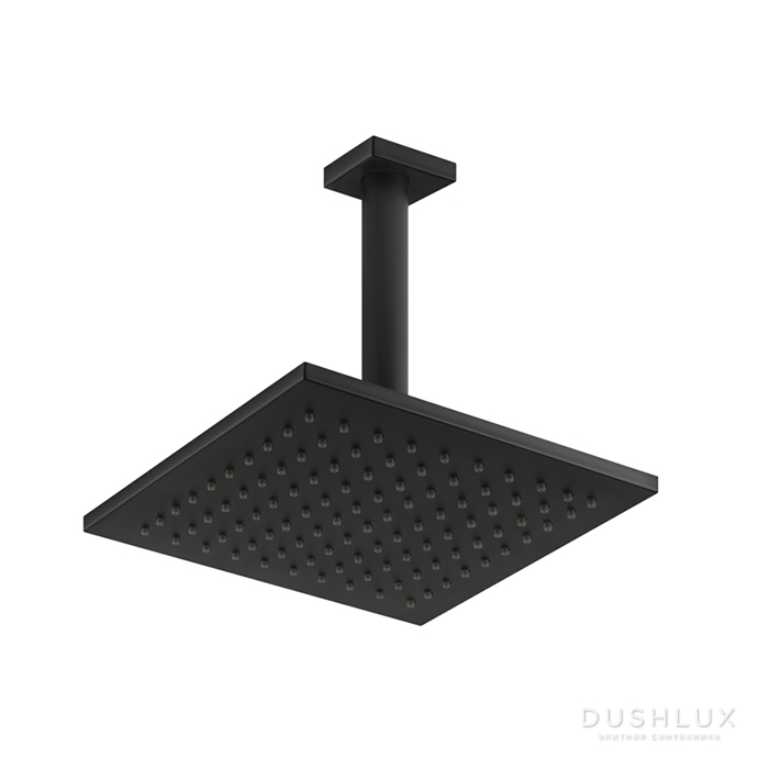 Фото Gessi Emporio shower Верхний душ 20х20см., потолочный, поворотная с шарниром, с защитой от известкового налёта, цвет: Black XL