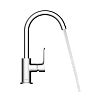 Hansgrohe Rebris S Смеситель для раковины, 1 отв., с донным клапаном, с поворотным изливом, цвет: хром