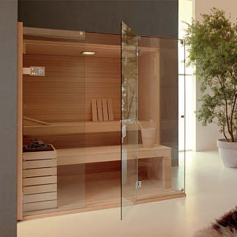 Effegibi Sky Corner 60 Сауна 200x150xh201см, DX, отделка: канадский хемлок