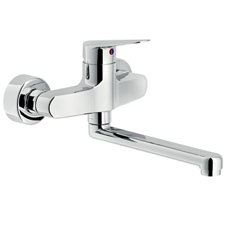 Nobili Blues Смеситель для кухни, настенный, излив: 18см., цвет: хром