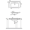 Kerasan Waldorf Раковина 120x55 см, 1 отв., керамическая, цвет: белый/хром
