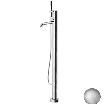 Gattoni Circle Two Смеситель для ванны напольный 994 мм, с встроенной частью, цвет: Nickel Spazzolato