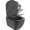 Ideal Standard Idealmood Унитаз подвесной 53.5х36.5см., AquaBlade®, с сиденьем и крышкой, цвет: Черный матовый