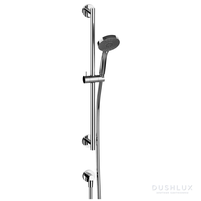 Фото Gessi Emporio shower Душевой гарнитур, с ручным душем, на 3 позиции, шланг 1,5м и вывод воды, цвет: хром