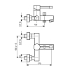 Emmevi Eden Смеситель для ванны, настенный, цвет: хром