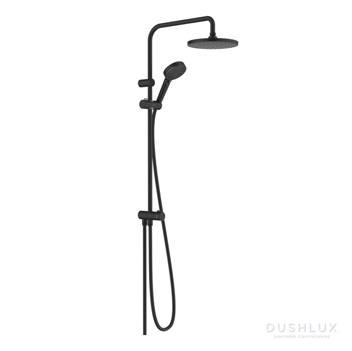 Фото Hansgrohe Vernis Blend Душевая стойка с верхним душем 200 1jet Reno, EcoSmart, цвет: матовый черный