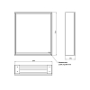 Emco Loft Зеркальный шкаф 60см., с подсветкой LED навесная модель, 1-дверка, петли справа зеркальная задняя стенка
