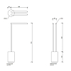 Decor Walther Black Stone HT2 Полотенцедержатель 41x81см., напольный, цвет: черный матовый/матовая сталь