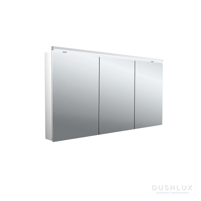 Фото Emco Flat II Зеркальный шкаф 140см., с подсветкой Classicleuchte, навесная модель, с подсв. для раковины, 3 дверки