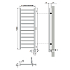 Neoinox Quadro Полотенцесушитель 120x53см, электрический, box, цвет: черный матовый