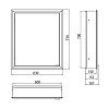 EMCO Prime Зеркальный шкаф 60x70см., с подсветкой, встраиваемый, 1 дверь, L, 2 полки, розетка, цвет: черный