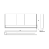 Emco Loft Зеркальный шкаф 160см., с подсветкой LED с с ниж.отделением навесная модель, 3-дверки зеркальная задняя стенка