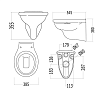 Devon&Devon Etoile, Унитаз подвесной 55х38см, цвет: белый