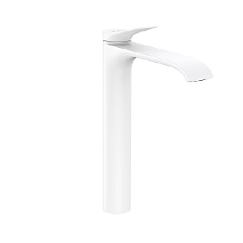 Hansgrohe Vernis Смеситель для раковины, на 1 отв., высокий, цвет: белый матовый