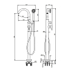 Fantini Icona Classic Смеситель для ванны, напольный , с ручной лейкой, цвет: Matt British Gold PVD