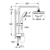 Grohe NewTemp Душевая система с переключателем на 3 положения, настенная, цвет: хром