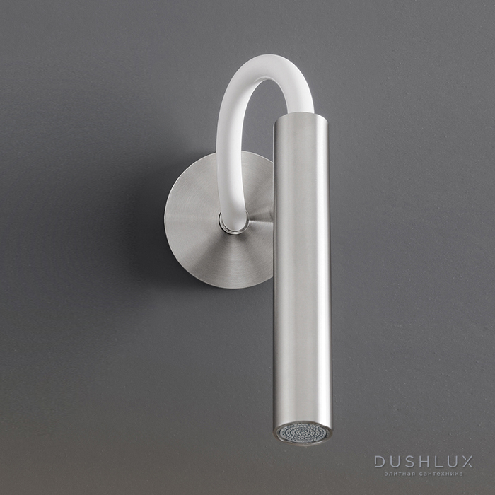 Фото CEA Design ASTA Верхний душ, настенный, регулируемый, Conical rain jet, цвет: нержавеющая сталь/белый