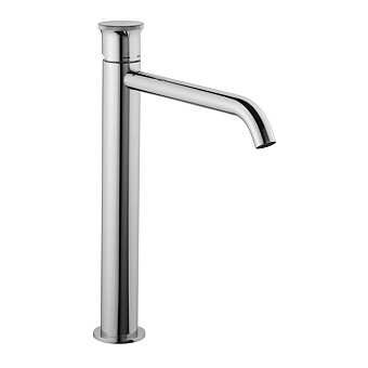 Emmevi Filobrass Смеситель для раковины, на 1 отв., высокий, с донным клапаном click-clack, цвет: хром