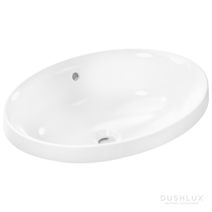 Фото Hansgrohe Xuniva D Раковина 55x40см., встраиваемая, без отв., цвет: белый