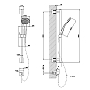 Gessi Emporio shower Душевой гарнитур, с ручным душем, шланг 1,5м и вывод воды, цвет: Black XL