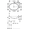 Hansgrohe Xuniva D Раковина 55x40см., встраиваемая, без отв., цвет: белый