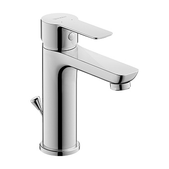 Duravit A.1 Смеситель для раковины, 1 отв., излив 107 мм, с донным клапаном, цвет: хром