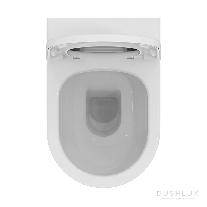 Фото Комплект 6 в 1: унитаз Ideal Standard Ellisse безободковый, инсталляция, сиденье микролифт, крепление, звукоизоляция, клавиша смыва: хром