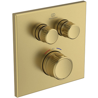 Ideal Standard Ceratherm Navigo Смеситель для душа, встраиваемый, термостатический, цвет: PVD Brushed Gold (Шлифованное Золото)