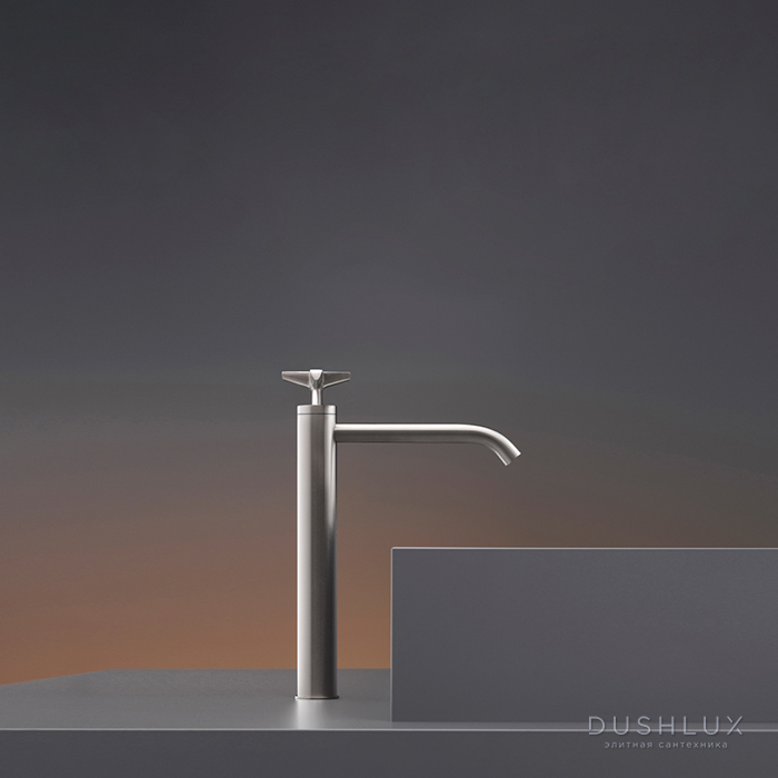 Фото CEA Design CROSS Смеситель для раковины, 1 отв., прогрессивный, цвет: нержавеющая сталь