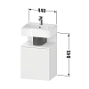 Duravit Qatego Тумба для раковины 44x35см., подвесная, петли справа, цвет: базальт матовый