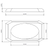 Decor Walther KR KS Kristall Лоток для расчесок, настольный, цвет: Capri Blue