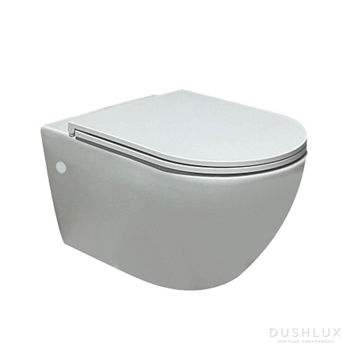 Фото Azzurra Lilac Унитаз 56x36см., подвесной, безободковый, смыв Tornado, цвет: белый глянцевый