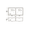 Omoikiri Taki 86-2-U/IF Кухонная мойка 86.5x20x44см.,встраиваемая, цвет: нержавеющая сталь