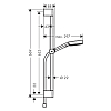 Hansgrohe Pulsify Душевая гарнитур, штанга 65см., с ручным душем и держателем, цвет: хром