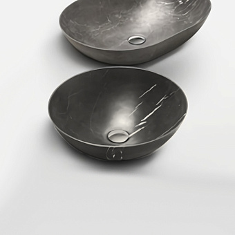 Falper Ciotola 43 Раковина 43x43x14 см, без отв., накладная, круглая, цвет: мрамор Pietra Grey