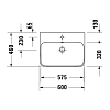 Duravit Happy D.2 Plus Раковина накладная, 60х46см., с 1 отв., выпуск с керамической крышкой, WonderGliss, цвет: Anthracite matt